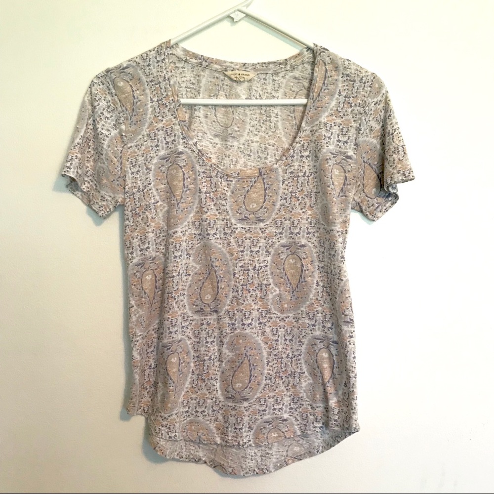Lucky Brand Paisley Floral Tee